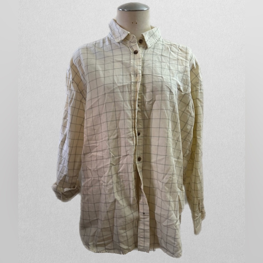 Cream Oversized Button-Up